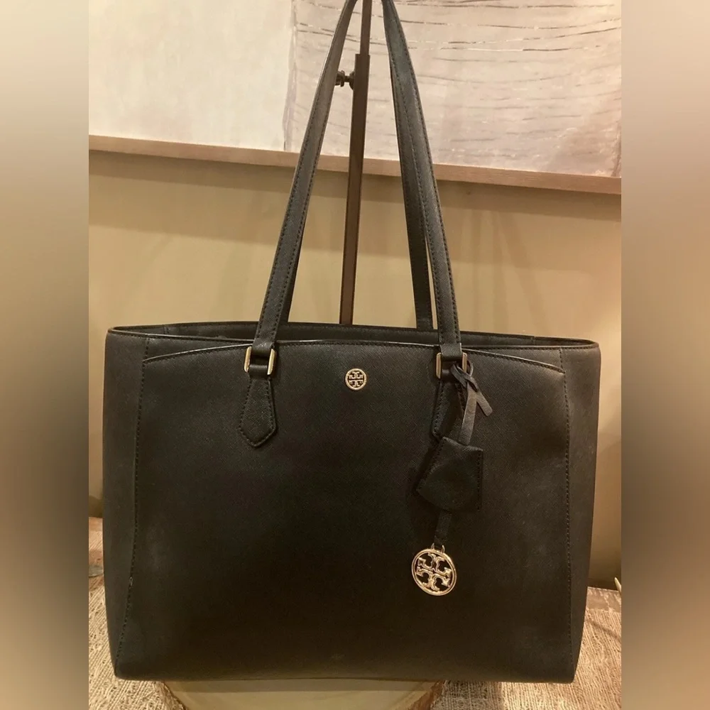 TORY BURCH ROBINSON TOTE BAG‎ Small SAFFIANO LEATHER PURSE